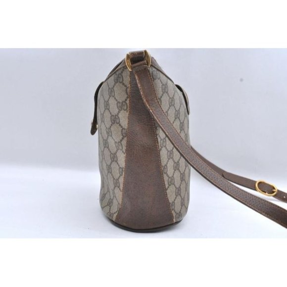 Gucci Accessory Col brown Guccissima print bucket bag w stripe - Picture 7 of 10